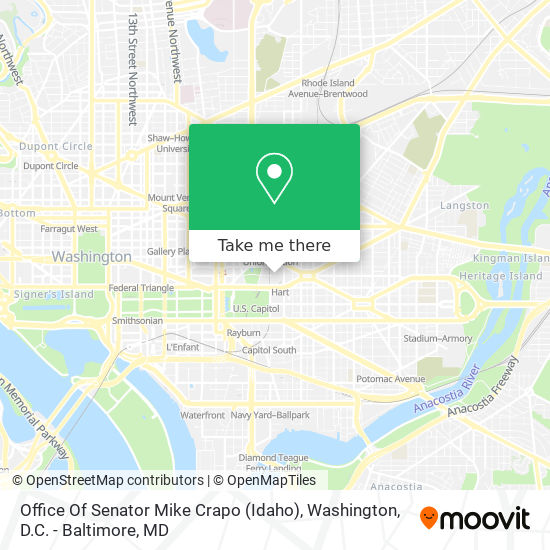 Mapa de Office Of Senator Mike Crapo (Idaho)