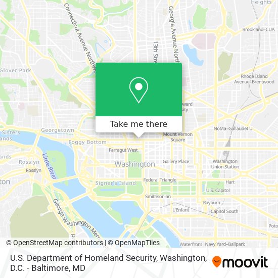 U.S. Department of Homeland Security map