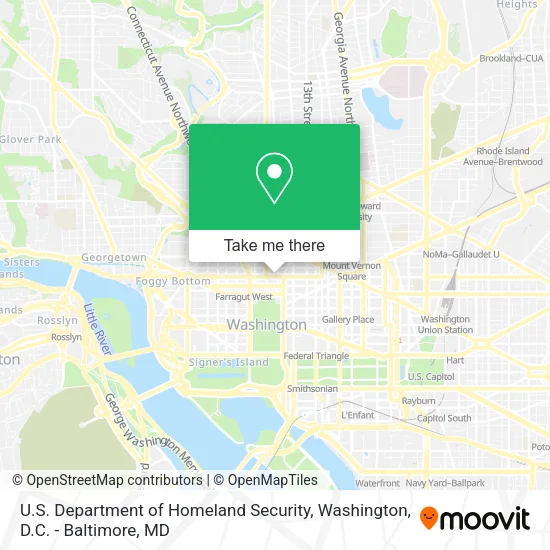 U.S. Department of Homeland Security map