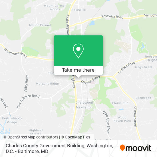 Charles County Government Building map