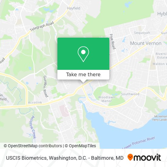 Mapa de USCIS Biometrics