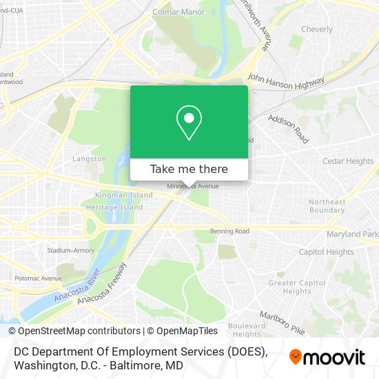Mapa de DC Department Of Employment Services (DOES)
