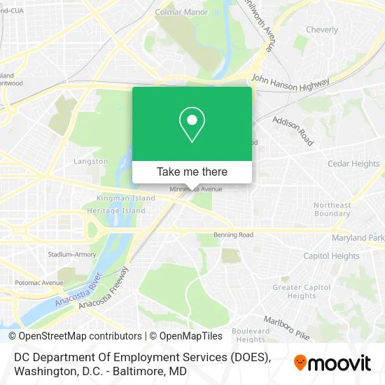 Mapa de DC Department Of Employment Services (DOES)