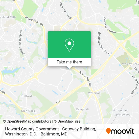 Mapa de Howard County Government - Gateway Building