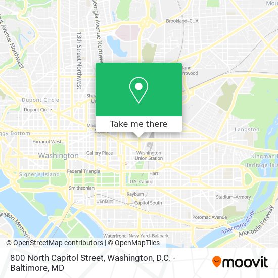 Mapa de 800 North Capitol Street