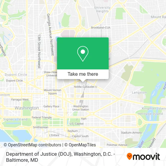 Department of Justice (DOJ) map