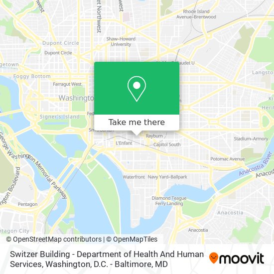 Switzer Building - Department of Health And Human Services map