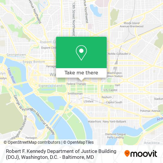 Robert F. Kennedy Department of Justice Building (DOJ) map