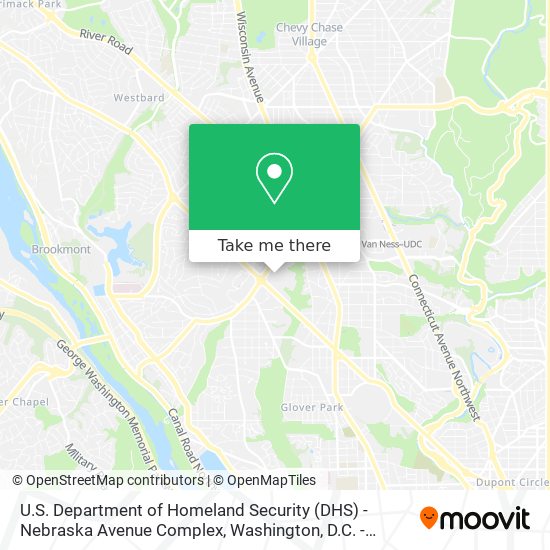U.S. Department of Homeland Security (DHS) - Nebraska Avenue Complex map