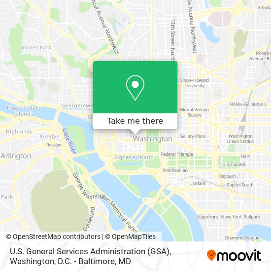 Mapa de U.S. General Services Administration (GSA)