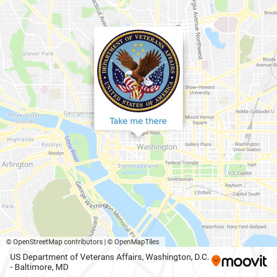 US Department of Veterans Affairs map