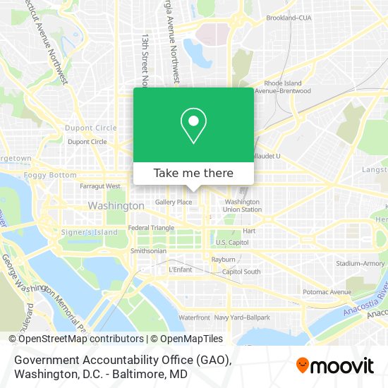 Government Accountability Office (GAO) map