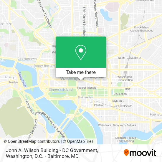John A. Wilson Building - DC Government map