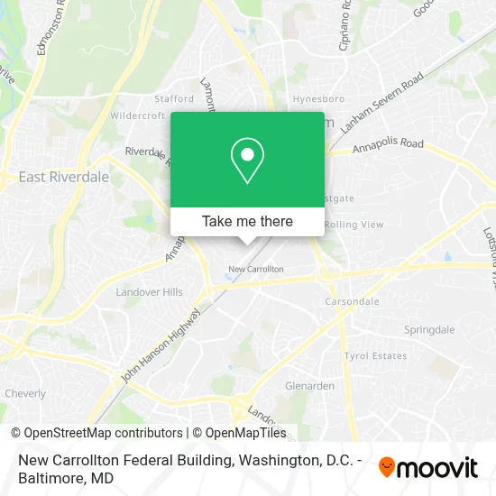 New Carrollton Federal Building map