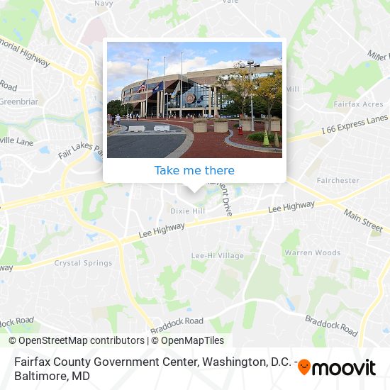 Fairfax County Government Center map