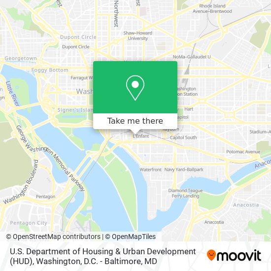 U.S. Department of Housing & Urban Development (HUD) map