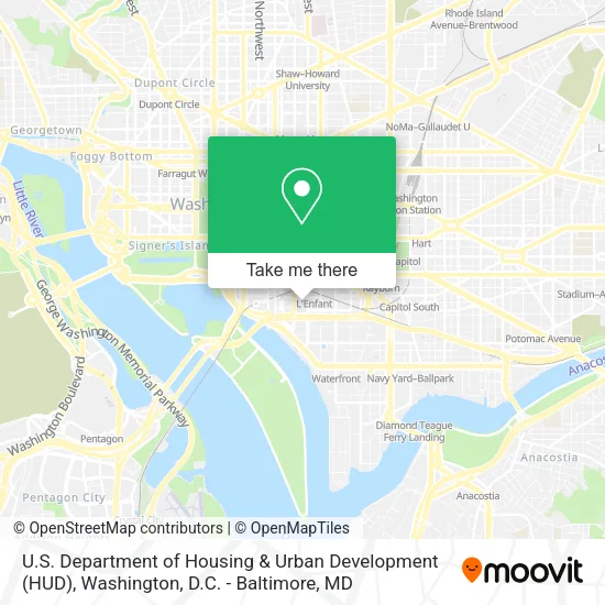 U.S. Department of Housing & Urban Development (HUD) map