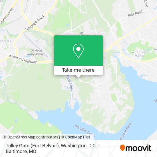 Tulley Gate (Fort Belvoir) map