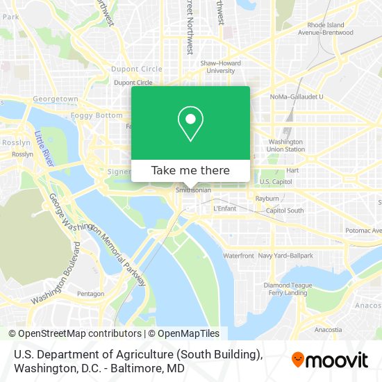 U.S. Department of Agriculture (South Building) map