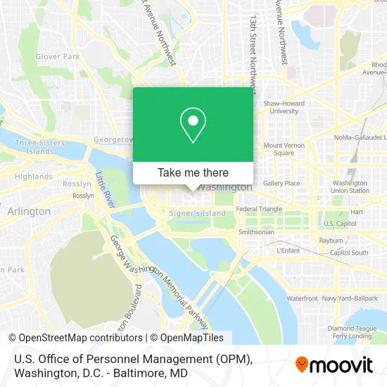 Mapa de U.S. Office of Personnel Management (OPM)