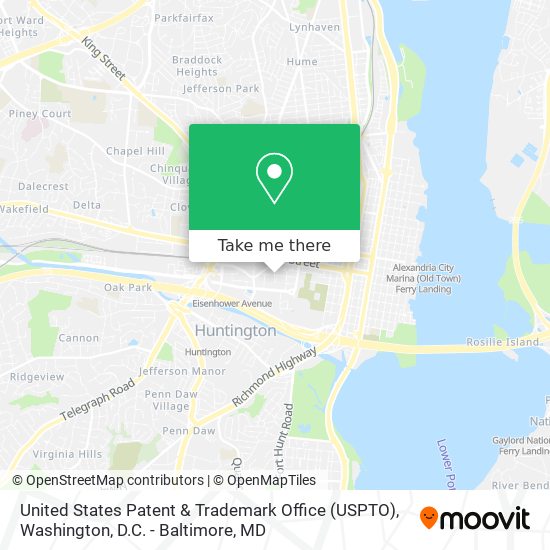 Mapa de United States Patent & Trademark Office (USPTO)