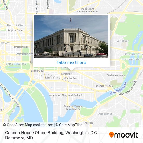 Cannon House Office Building map