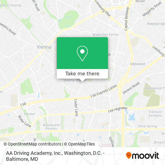 AA Driving Academy, Inc. map