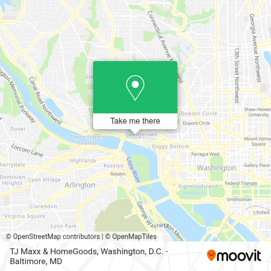 TJ Maxx & HomeGoods map