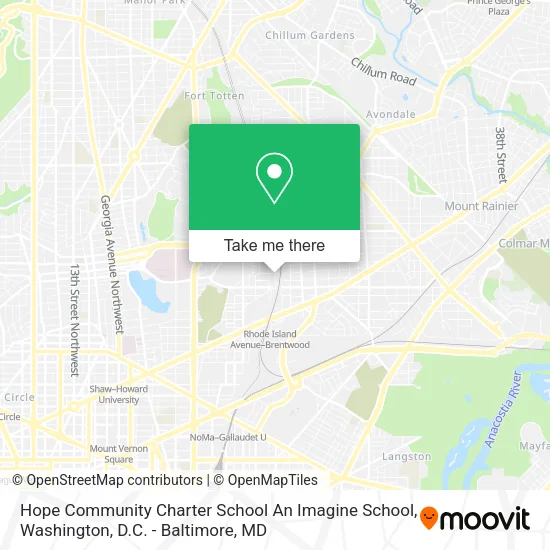 Mapa de Hope Community Charter School  An Imagine School