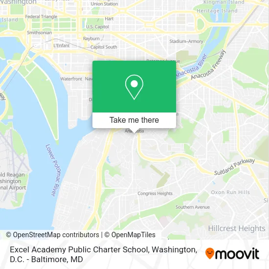 Mapa de Excel Academy Public Charter School