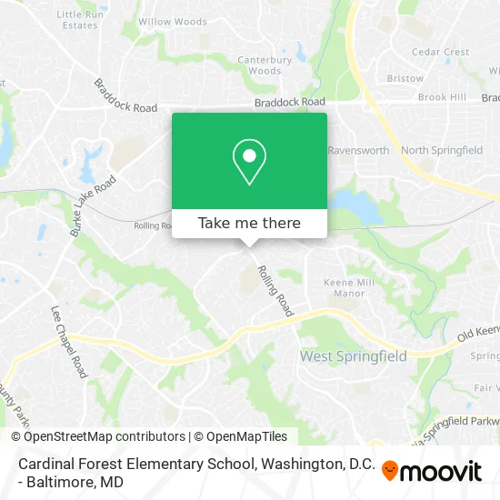 Cardinal Forest Elementary School map