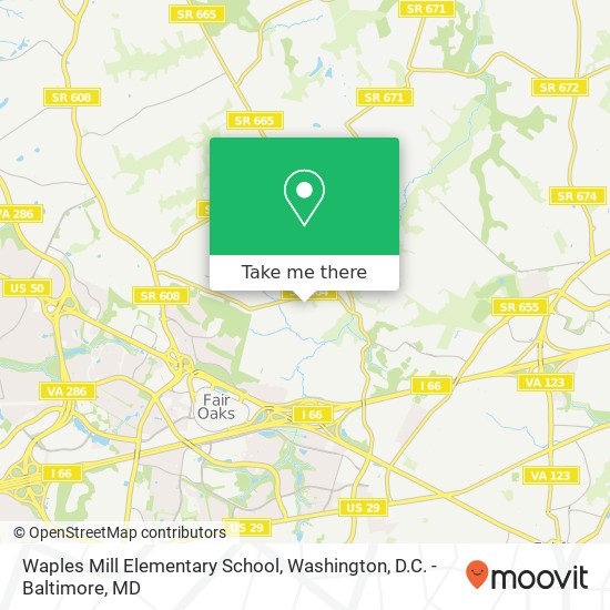 Mapa de Waples Mill Elementary School