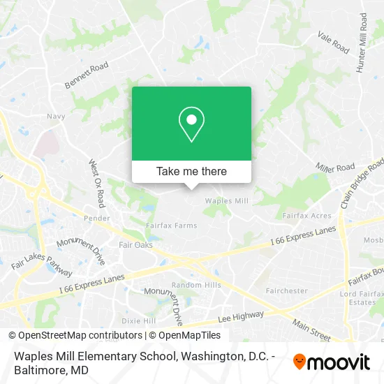 Waples Mill Elementary School map