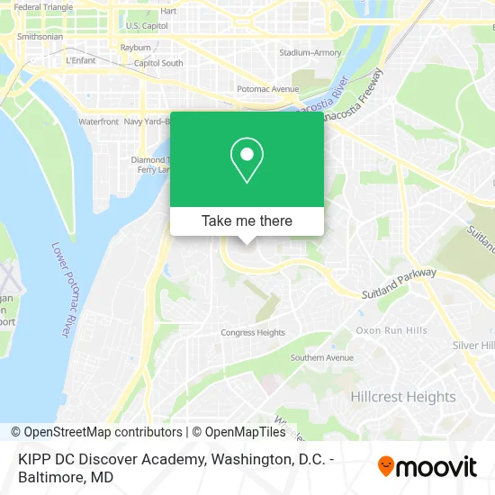 KIPP DC Discover Academy map