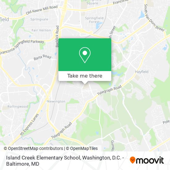Island Creek Elementary School map
