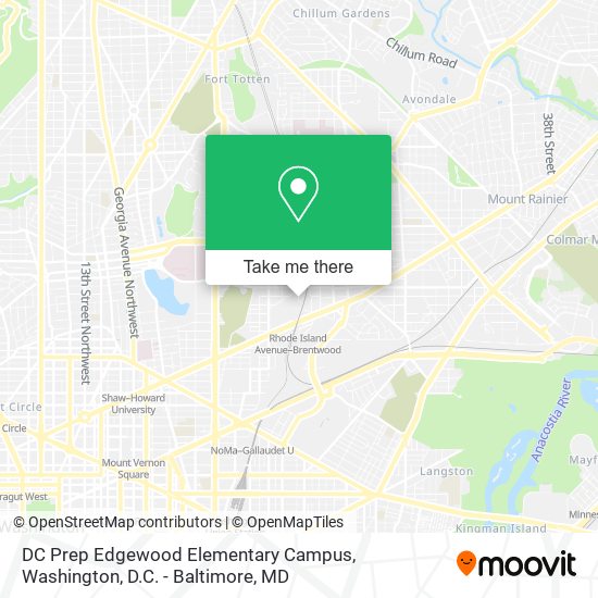 DC Prep Edgewood Elementary Campus map