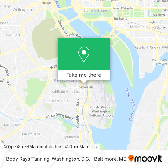 Body Rays Tanning map