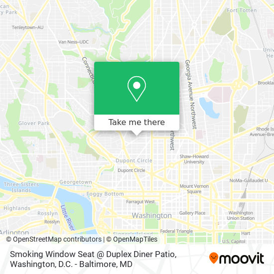 Mapa de Smoking Window Seat @ Duplex Diner Patio
