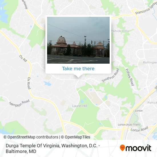 Durga Temple Of Virginia map