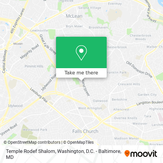 Temple Rodef Shalom map