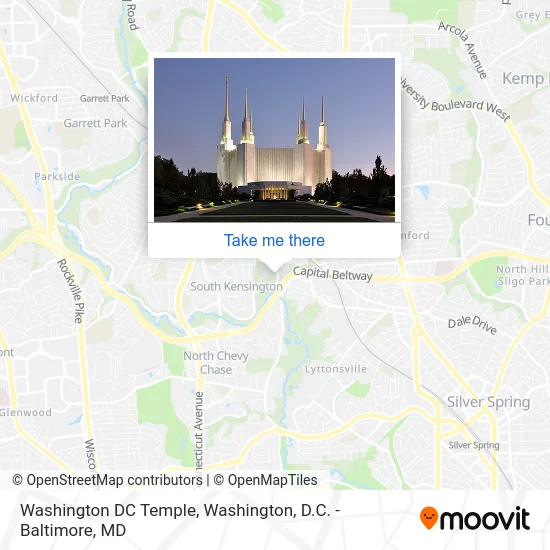 Washington DC Temple map