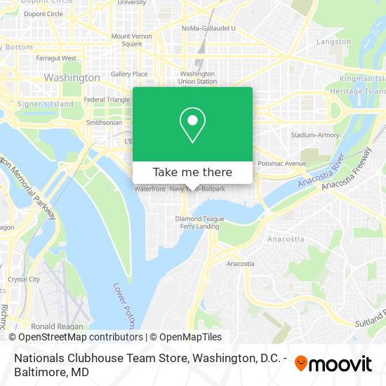 Nationals Clubhouse Team Store map