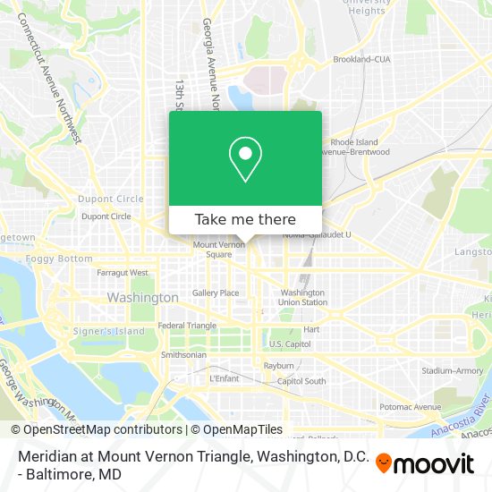 Meridian at Mount Vernon Triangle map