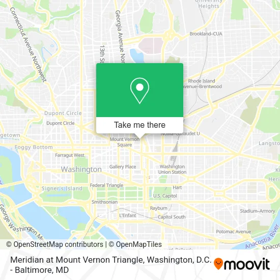 Meridian at Mount Vernon Triangle map
