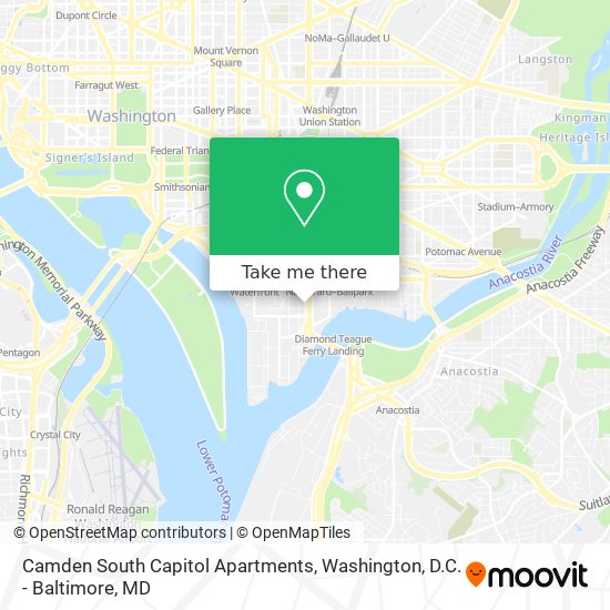 Camden South Capitol Apartments map
