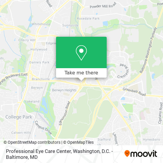 Professional Eye Care Center map