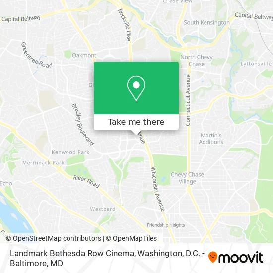 Mapa de Landmark Bethesda Row Cinema