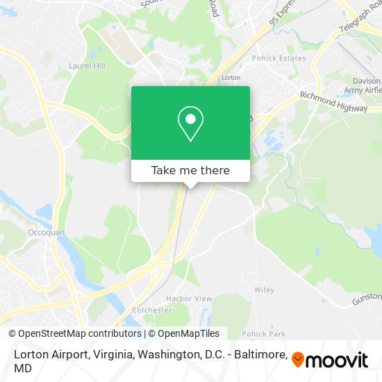 Mapa de Lorton Airport, Virginia