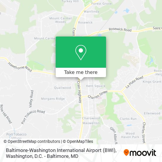 Baltimore-Washington International Airport (BWI) map