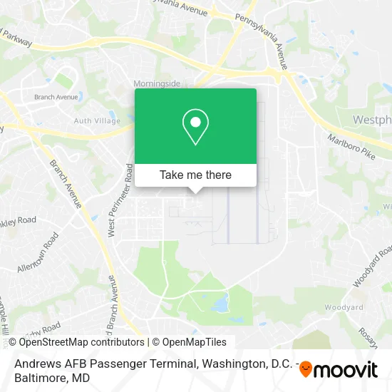 Mapa de Andrews AFB Passenger Terminal